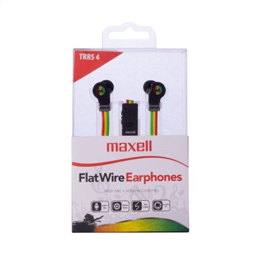 Picture of FLAT WIRE EARPHONES RASTA